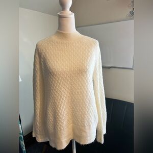 Loft Cream Mock Neck Sweater
